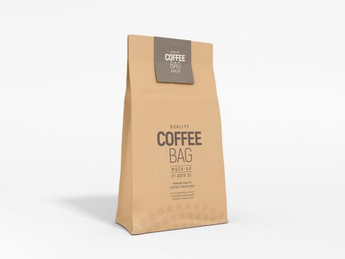 Kraft Paper Coffee Bag Branding Mockup Set