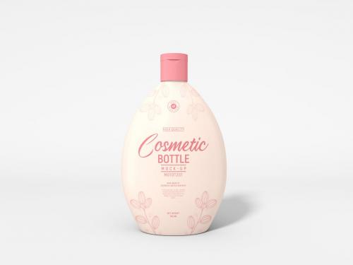 Round Cosmetic Bottle Packaging Mockup Set