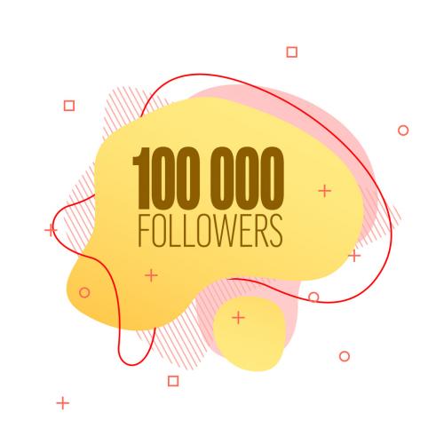 Yellow Likes or Followers New Record Badge Template - 438520900