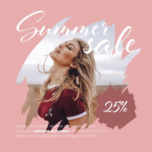 Summer Sale Fashion Social Media Template Design - 438520907