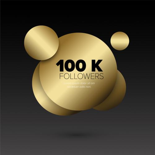 Golden Likes or Followers New Record Badge Template - 438520908