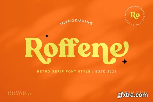 Roffene - Retro Serif Style Font XXXSFRT