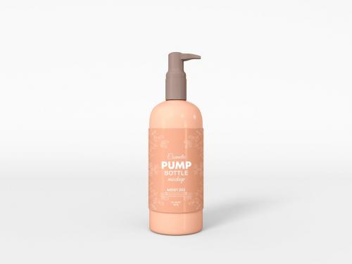 Cosmetic Pump Bottle Packaging Mockup Set