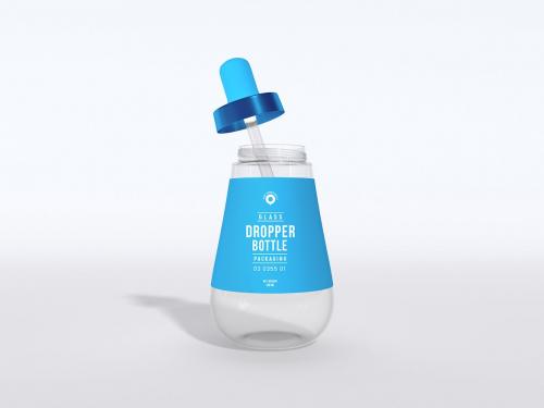 Cosmetic Dropper Bottle Packaging Mockup Set