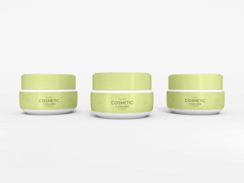 Cosmetic Cream Container Branding Mockup Set