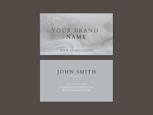 Business Card Layout with Marble Design - 438522048
