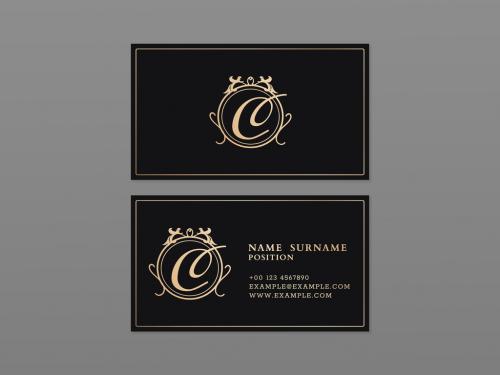 Business Card Layout with Luxury Design - 438522049