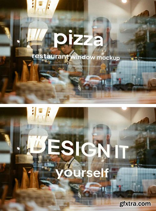 Restaurant Window PSD Mockup Template