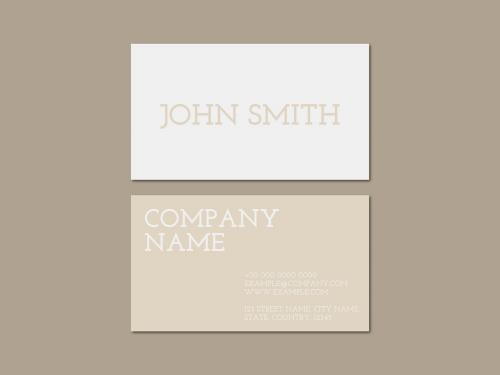 Business Card Layout in Gold and White - 438522060