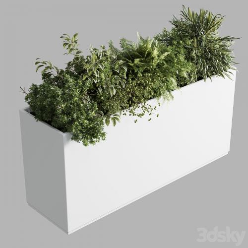 Office plant - plastic box plants on stand - set indoor plant 389