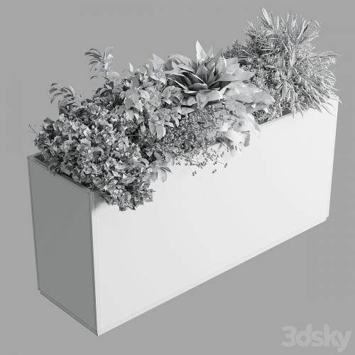 Office plant - plastic box plants on stand - set indoor plant 389