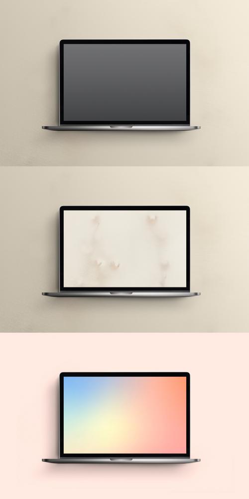 Editable Laptop Screen Design Mockup - 438536772