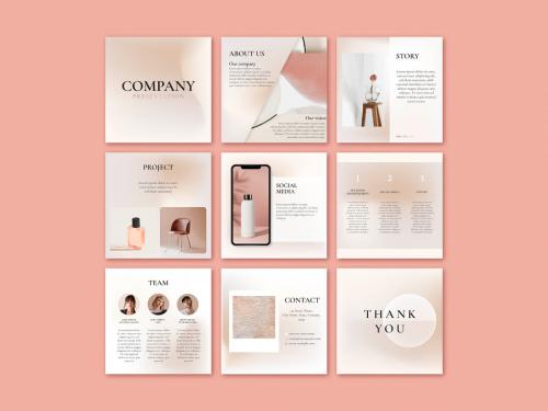 Business Social Media Layout in Earth Tone - 438536936