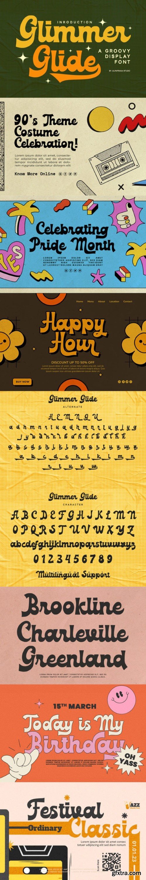 Glimmer Glide Font