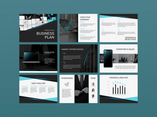 Business Presentation Layout Set - 438536952