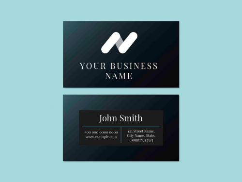 Editable Business Card Layout in Modern Design - 438536954