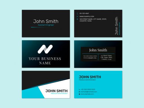 Modern Name Card Layout Set - 438536962