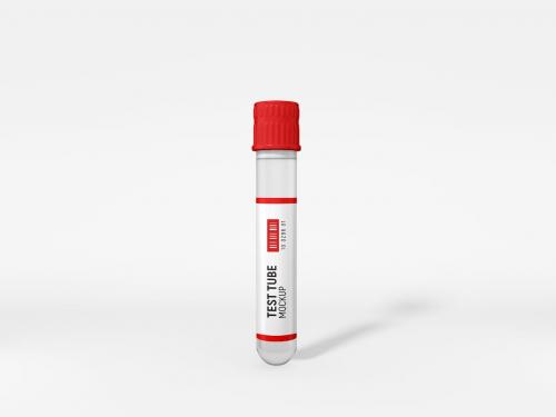 Pharmaceutical Vacuum Test Tube Label Mockup Set