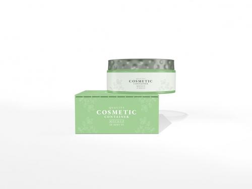 Glossy Cosmetic Cream Container Packaging Mockup S