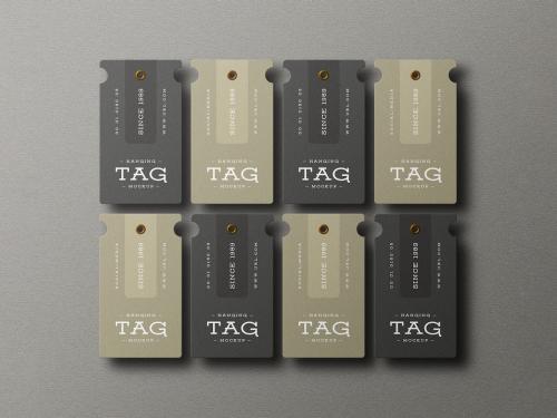 Minimal Hang Tag Branding Mockup Set