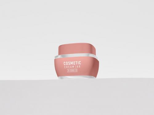 Frosted Glass Cosmetic Cream Jar Packaging Mockups