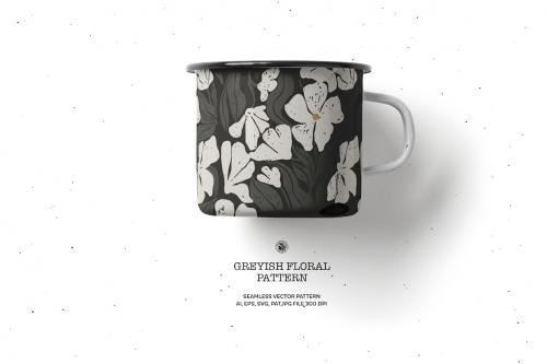 Greyish Floral Wallpaper