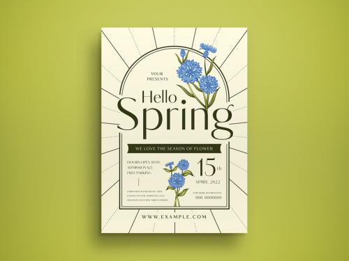 Hello Spring Flyer Layout - 438720183