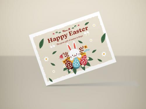 Easter Greeting Card Layout - 438720195