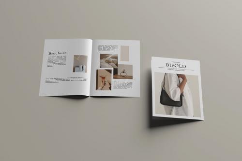 A4 Bifold Brochure Mockup