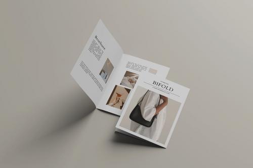 A4 Bifold Brochure Mockup