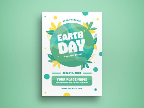 Earth Day Flyer Layout - 438720197
