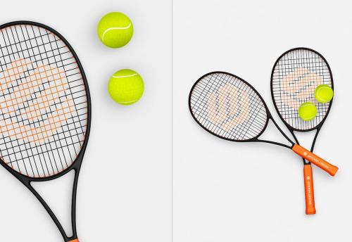 Tennis Racket Mockup Set