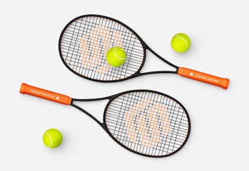 Tennis Racket Mockup Set