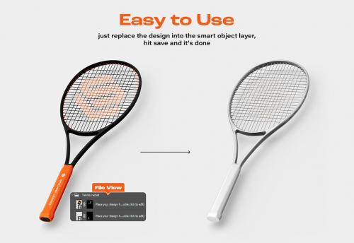 Tennis Racket Mockup Set