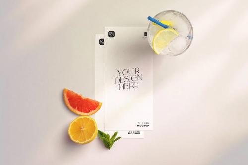 Cocktail Menu Mockup DL Size