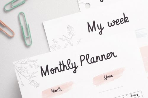 Planner Inserts Mockup (A5/A4 Size)