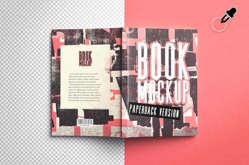 Paperback Book Mockup Lay Flat