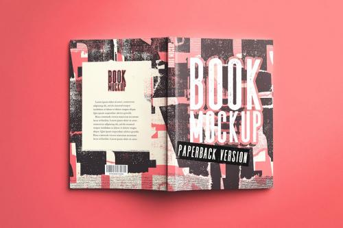 Paperback Book Mockup Lay Flat