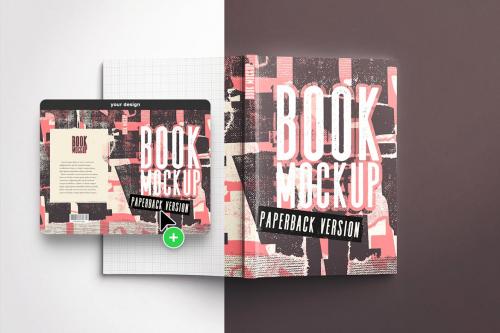 Paperback Book Mockup Lay Flat