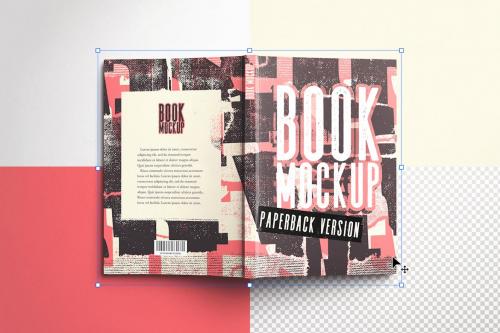 Paperback Book Mockup Lay Flat