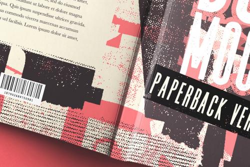 Paperback Book Mockup Lay Flat