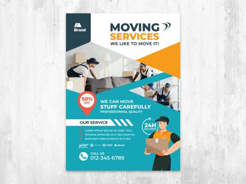 Professional House Moving Service Flyer - 440174286