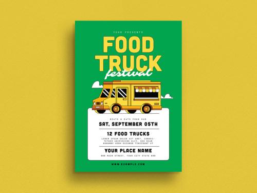 Food Truck Festival Event Flyer Layout - 440176549