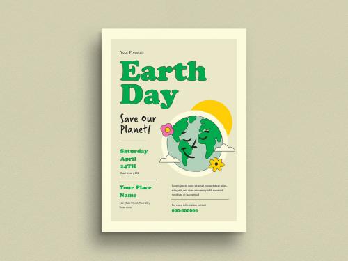 Earth Day Event Flyer Layout - 440176563