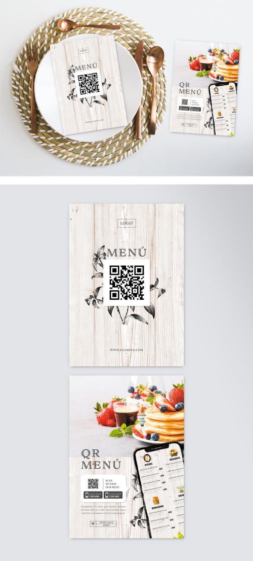 Restaurant Menu with Qr Code - 440178167