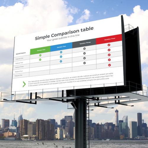 Simple Comparison Table - 440179765