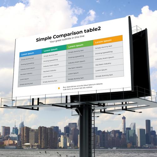 Simple Comparison Table - 440179786