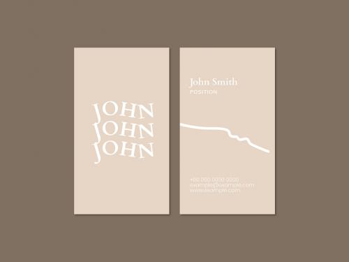 Business Card Template in Gold and White Tone - 440289825