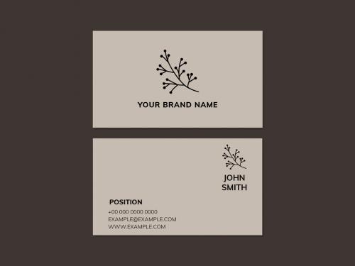 Business Card Template in Gray Tone - 440289849