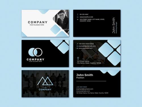 Classic Black Business Card Template - 440289852